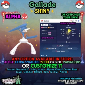 Pokemon Legends ZA 🐉 Gallade - SHINY/NON/ALPHAS/XS/BUNDLES ✨ OR CUSTOM ✨ - Picture 1 of 14
