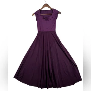 Weissman Purple Ballet Dress Long length One Piece Bodysuit Size LC Large Child - Picture 1 of 5