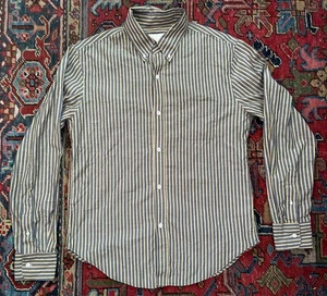 Band of Outsiders Blue Yellow Striped Button Shirt Size XL 100% Cotton USA Made - Picture 1 of 9