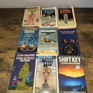 John Brunner lot of 9 different vintage Science Fiction paperback books (B) - Picture 1 of 2