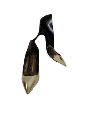 NWOB Lanvin Pumps, Gold and Black Patent Leather , Size 38 From 2013 Hiver - Image 1 of 4