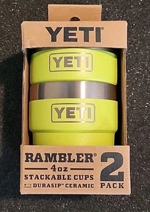 YETI Chartreuse 4 oz Stackable Cups 2pack Durasip Ceramic NEW - Picture 1 of 1