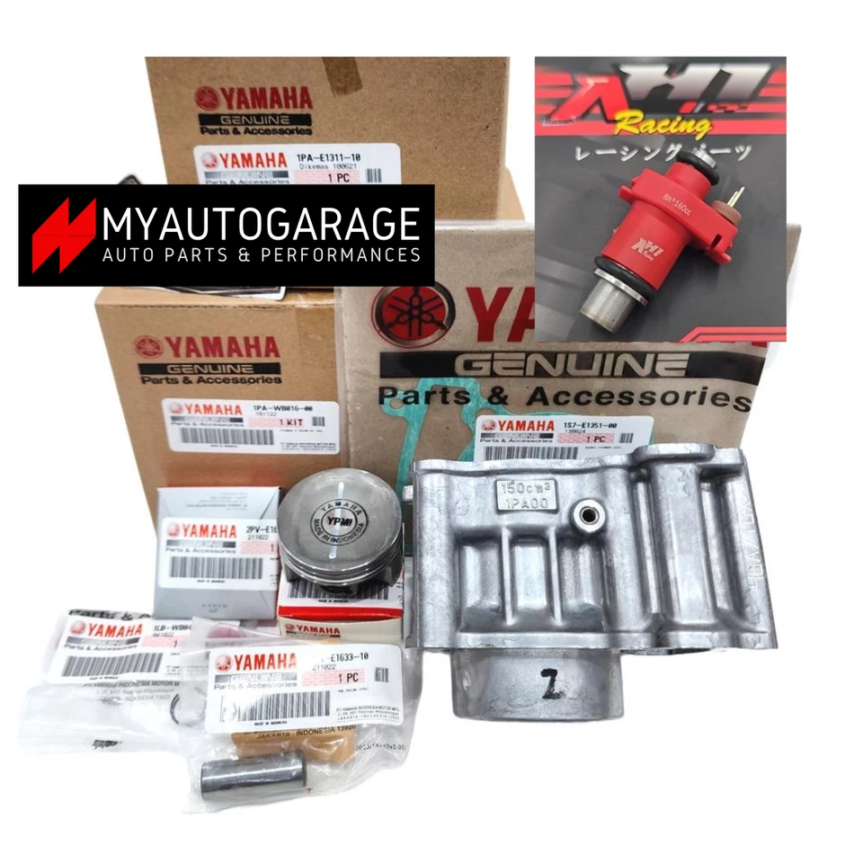 Genuine Yamaha YZF R125 WR125 Big Bore Kit + AH1 Racing Fuel Injectors 150cc 8H - Image 1 of 4