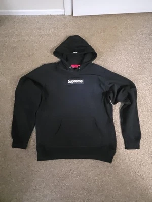 Supreme Box Logo Hooded Sweatshirt Black- Size xl - Image 1 of 4