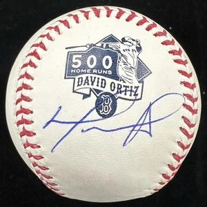 David Ortiz Signed 500 HR Club Logo Baseball MLB Holo Fanatics Holo - Picture 1 of 2