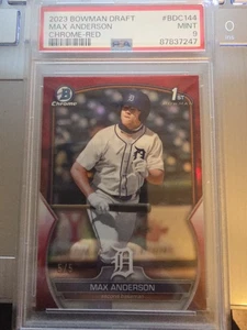 2023 Bowman Draft Max Anderson Chrome Red 5/5 PSA 9 - Bild 1 von 3