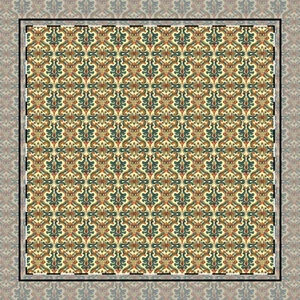 Deko Stoffservietten - 2 Größen | Asiatisches Muster Gelb & Grün (PG-PTVTG-75) - Bild 1 von 3