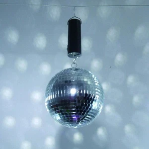 Moteur boule disco pour ??v??nements avec 4 lumi??res LED couleur et r??gime r?? - Photo 1/14
