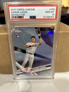 2017 Topps Chrome Aaron Judge Catching Refractor ¡PSA 10! - Imagen 1 de 2
