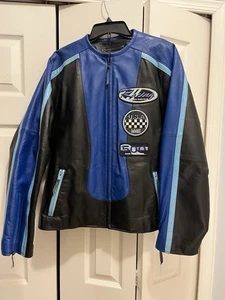 Chaqueta de carreras de cuero italiana vintage Marcia talla 2XL XXL - Imagen 1 de 7