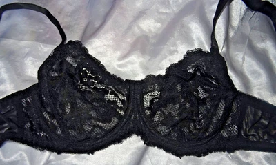 Бюстгальтер-минимайзер Primark размер 34E черный на косточках кружевной - Изображение 1 из 3