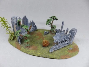 Warhammer 40k, Terrain, Décor, gothic ruin gothique ruine jungle building beton - Picture 1 of 5