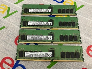 SK HYNIX 64GB (4x16GB) 2RX8 PC4-3200A ECC SERVER MEMORY HMA82GU7DJR8N-XN - Picture 1 of 3