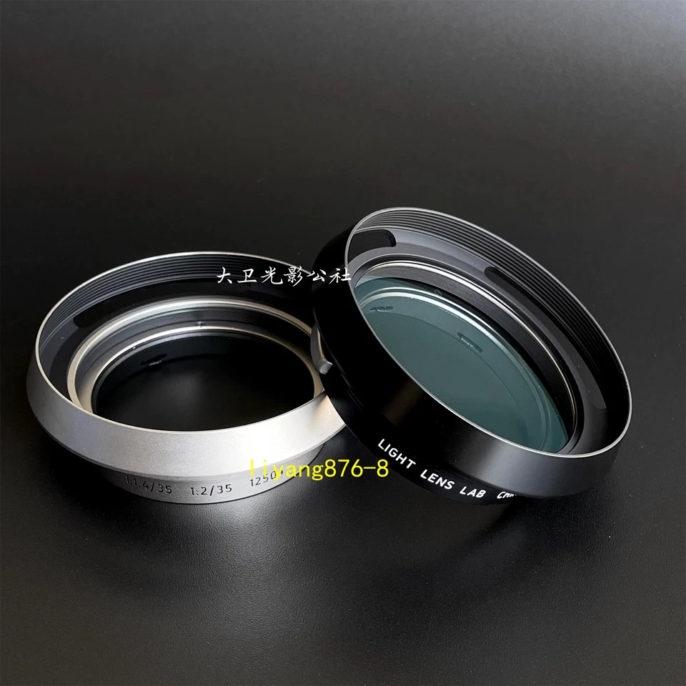 Light lens lab Lens Hood E39 UV Filter Aluminum for Leica 12504 M35/2 M35/1.4