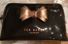 Ted Baker Aimee Curve Bow Make up Bag in Black