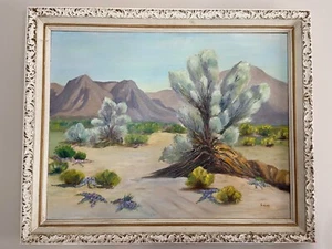 Dipinto ad olio deserto metà secolo--FIRMATO DALL'ARTISTA! - Foto 1 di 6