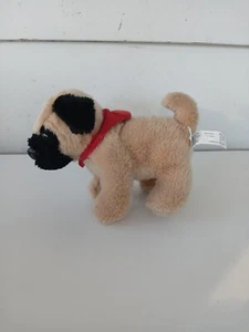 Build A Bear Small Pug Puppy Dog 5" Red Bandana Plush Soft Toy Stuffed - Picture 1 of 11