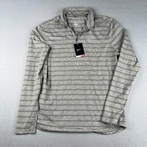 Nike Running 1/2 Zip Stary warm grau gestreift Langarm Pullover Herren neu mit Etikett - Bild 1 von 16