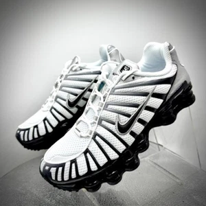 Nike Shox TL White Silver Black HQ4049-001 Womens Size 9 Mens Size 7.5 - Picture 1 of 7