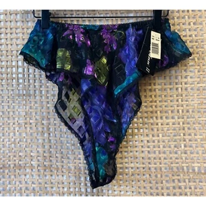Vintage NWT Lucie Ann II Size Medium Floral Sheer High Waist Panties Lingerie  - Picture 1 of 4