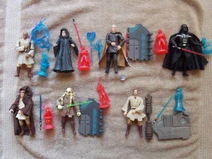 Star Wars Mace Windu, Dooku, Vader, Kit Fisto, Emperor, Kenobi loose figure lot - Picture 1 of 2