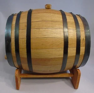 Charred Wood Wine Aging Barrel Oak 20 Liter Whiskey Rum Bourbon Scotch Home Bar - Picture 1 of 2