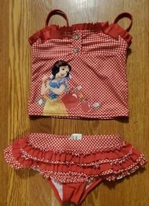 Disney Store Princess Snow White 2 PC Swimsuit Girl Size 5/6 - Picture 1 of 2
