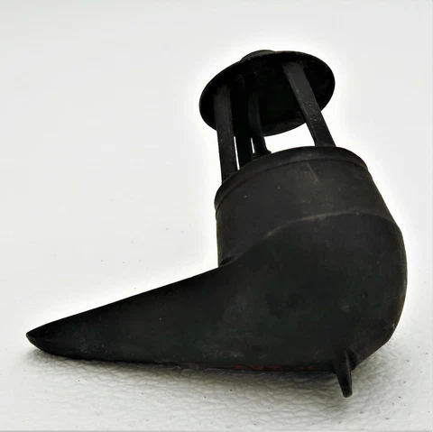 Antique Metal Bronze or Brass Iron Hanging Oil Lamp Cover