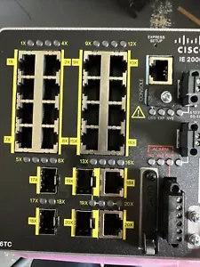 CISCO INDUSTRIAL NETWORK SWITCH 1E-2000-16TC-L - Picture 1 of 6