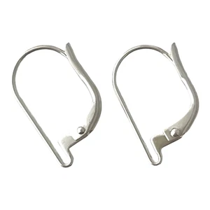Silver Leverback Earwires Interchangeable Open Loop Earrings Lead Nickel Free - Picture 1 of 3