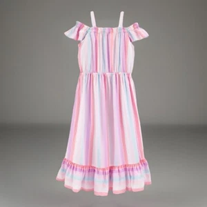 Osh Kosh ~ Girls Multi Striped Dress ~ Size 6-6x NWT Off Shoulder $36 - Picture 1 of 2