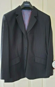 NAVY BLUE PINSTRIPE SUIT JACKET, BNWT, SIZE 18, PROFESSIONAL BUSINESS WEAR - Picture 1 of 11