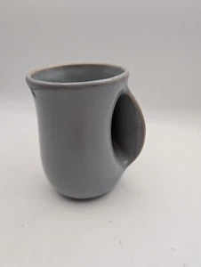 New Right Hand Warmer Coffee Mug Ceramic Blue Grey - Picture 1 of 5