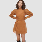 H&M Puff Sleeve Mini Sukienka w kolorze ciemnobeżowym, rozmiar 4