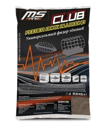 MS Range Club Feeder Dark 2,5kg  Grundfutter Karpfen Barben Karauschen 0845654 - Bild 1 von 2