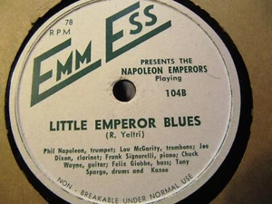 1946 PHIL NAPOLEON's EMPERORS At the Jazz Band Ball/ Little Blues Emm Ess Swan - Picture 1 of 2