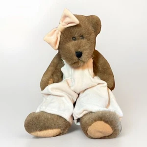 Boyd’s Bear Plush JB Bean Series, 1985-1997, Retired Bear Pink Bow Romper - Picture 1 of 6