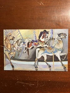 Carrusel Campeones Dorothy Swartz Foley Carrusel Caballos De Colección Arte Postal - Imagen 1 de 2