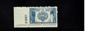 1936-7 U.S. COMMEMORATIVE 5c NAVAL ACADEMY Plt#Single Sc#794 M/NH/OG GEM ^ - Picture 1 of 1