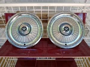 1959 Desoto Firedome Fireflite Hubcaps Set Of (2) Wheel Covers Vintage Antique - Picture 1 of 24
