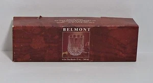 JUEGO DE 4 gafas St. George 24% cristal de plomo Belmont ON THE ROCKS 12 oz EE. UU. Usado en excelente condición - Imagen 1 de 3