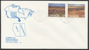 1980 #863-864 Alberta-Saskatchewan FDC SCS Cachet Calgary ALTA CDS - Picture 1 of 2