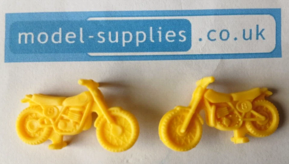 Matchbox 1-75 Series - 60E Holden - Repro yellow plastic Motorcycle (Set of 2) - Image 1 of 1