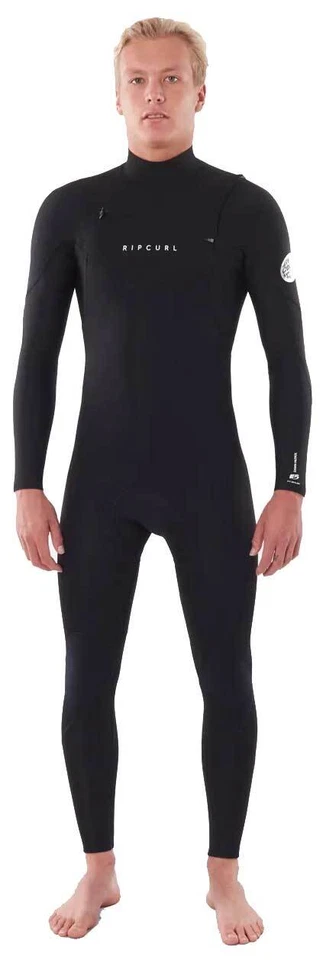 Rip Curl Men's Dawn Patrol 4/3mm Chest Zip Full Wetsuit - Black - New - Image 1 of 1