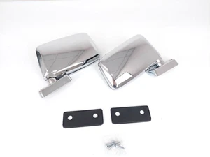 L&R Chrome Side Door Mirror For Datsun 73-83 B310 Nisssan 80-89 720 Pickup D21 - Bild 1 von 5