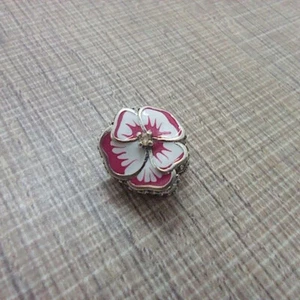 PANDORA 925 Ale CZ Pink Pansy Flower Charm - Picture 1 of 4