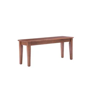 Boraam Bench 44-in Shaker Constructed Eco-friendly Rubber Wood Frame Walnut - Picture 1 of 7