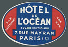 Hotel de l’Ocean PARIS France - vintage luggage label