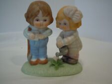 House of Global art Dolly Dingle Figurines Girl and Boy watering the Flowers