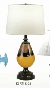 Dale Tiffany Art Glass Lamp Metal Crystal Ebony Black Table Light AT18322 MINT - Picture 1 of 1